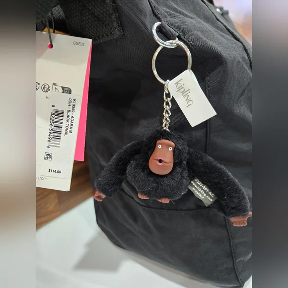 KIPLING BAG TOTE BAG BLACK LARGE NEW ADARA - Picture 4 of 14